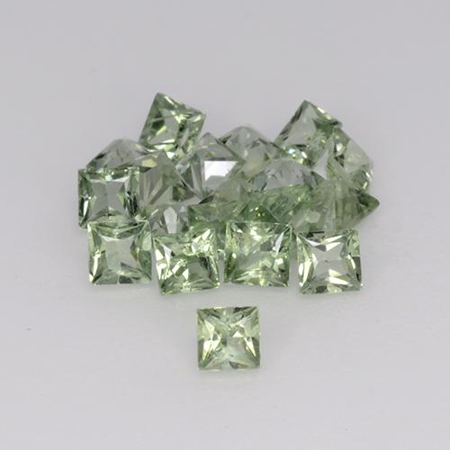 Light Green Sapphire Gem - 0.1ct Princess-Cut (ID: 354118)