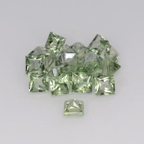 Sapphire Gemstones in 2.7 x 2.6 mm Size for Sale, Sapphire Stones in Light Green Color