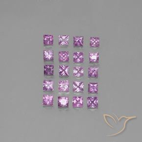 2.86 ct Loose Pink Sapphire, 2.9 x 2.8 mm Princess Cut From Tanzania, Photo A