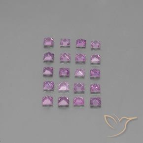 Sapphire Gemstones in 2.9 x 2.8 mm Size for Sale, Sapphire Stones in Royal Purple Pink Color