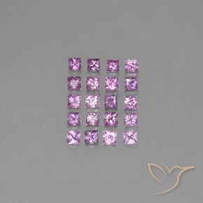 2.39 ct Loose Purple Sapphire, 2.6 x 2.6 mm Princess Cut From Tanzania, Photo A