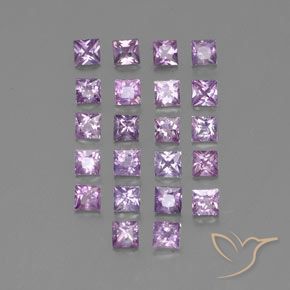 2.82 ctw Purple Sapphire Stones, Natural Sapphire in Princess-Cut Shape for Sale