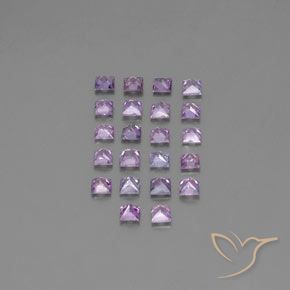 Sapphire Gemstones in 2.7 x 2.6 mm Size for Sale, Sapphire Stones in Medium Pinkish Purple Color
