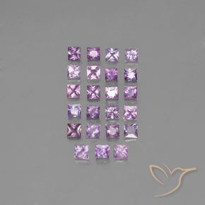 2.58 ct Loose Purple Sapphire, 2.6 x 2.6 mm Princess Cut From Tanzania, Photo A