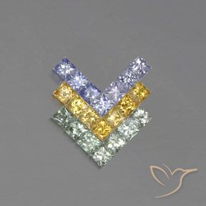 Многоцветный Сапфир Камень - 0.1ct Огранка Принцесса (ID: 354139)