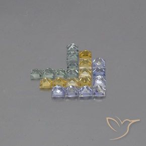 Sapphire Gemstones in 2.7 x 2.7 mm Size for Sale, Sapphire Stones in Multicolor Color