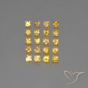 Золотой Сапфир Камень - 0.1ct Огранка Принцесса (ID: 354151)