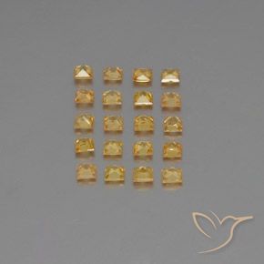 Sapphire Gemstones in 2.7 x 2.7 mm Size for Sale, Sapphire Stones in Golden Color