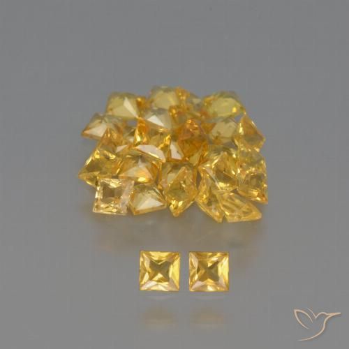 Medium Gold Сапфир Камень - 0.1ct Огранка Принцесса (ID: 354155)