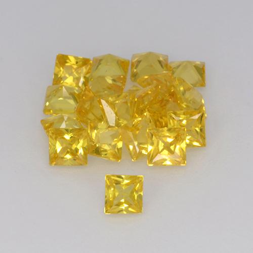 Honey Yellow Сапфир Камень - 0.1ct Огранка Принцесса (ID: 354168)