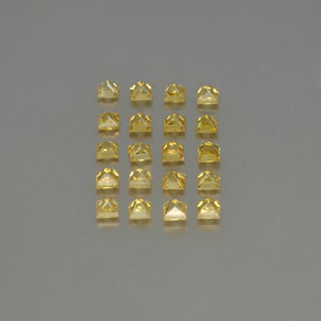 Sapphire Gemstone in 2.6 x 2.6 mm Size for Sale, Sapphire Stone in Yellow Golden Color