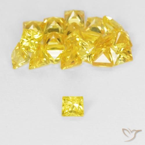 2.53ctw Natural Golden Sapphire, Square, VVS-VS