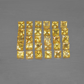 Золотой Сапфир Камень - 0.1ct Огранка Принцесса (ID: 354226)