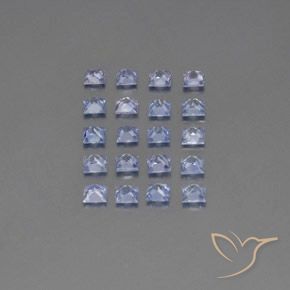 Sapphire Gemstones in 2.7 x 2.7 mm Size for Sale, Sapphire Stones in Pastel Blue Color