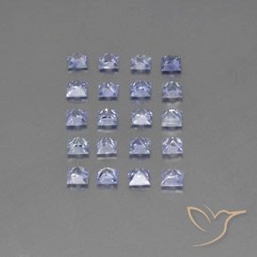 Sapphire Gemstones in 3 x 3 mm (calibrated) Size for Sale, Sapphire Stones in Pastel Blue Color