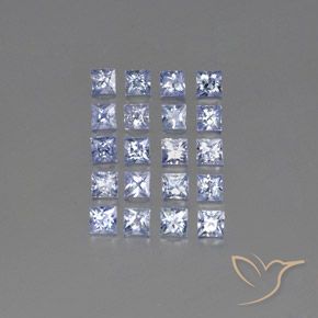 Pastel Blue Sapphire Gem - 0.2ct Princess-Cut (ID: 354238)