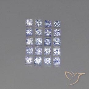 Azzurro Zaffiro Gem - 0.2ct Taglio Princess (ID: 354241)