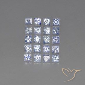 hellblau Saphir Edelstein - 0.2ct Prinzess-Schliff (ID: 354242)