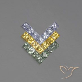 0.2ct Princess-Cut Multicolor Sapphire Gem for sale 0.2ct Princess-Cut Multicolor Sapphire Gem (ID: 354251)