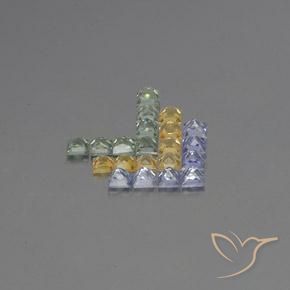 Sapphire Gemstones in 2.6 x 2.6 mm Size for Sale, Sapphire Stones in Multicolor Color
