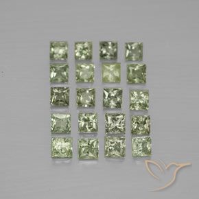 Medium Light Green Сапфир Камень - 0.1ct Огранка Принцесса (ID: 354277)