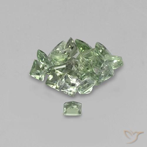 Sapphire Gemstones in 2.6 x 2.5 mm Size for Sale, Sapphire Stones in Light Sea Green Color