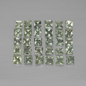 Greenish Grey Saphir Edelstein - 0.1ct Prinzess-Schliff (ID: 354286)