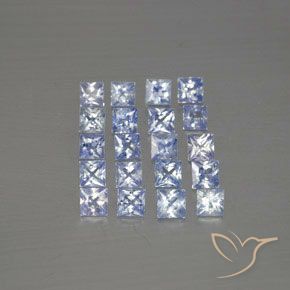 Light Blue Sapphire Gem - 0.2ct Princess-Cut (ID: 354397)