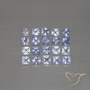 Light Purplish Blue Sapphire Gem - 0.2ct Princess-Cut (ID: 354398)