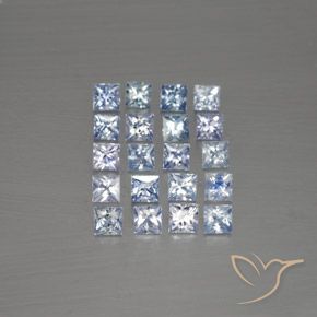 3.13ctw Natural Light Violet Blue Sapphire, Square, VVS-VS