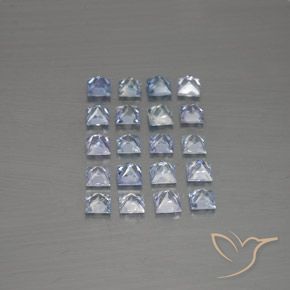 Sapphire Gemstones in 2.7 x 2.6 mm Size for Sale, Sapphire Stones in Light Violet Blue Color
