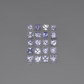 Violeta claro medio Zafiro Gema - 0.1ct Corte Princesa (ID: 354402)