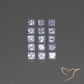 Azul claro Zafiro Gema - 0.2ct Corte Princesa (ID: 354428)