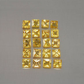 Golden Sapphire Gem - 0.1ct Princess-Cut (ID: 354462)