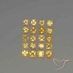 Золотой Сапфир Камень - 0.1ct Огранка Принцесса (ID: 354506)