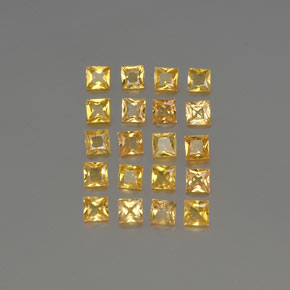 Dorado Zafiro Gema - 0.1ct Corte Princesa (ID: 354540)