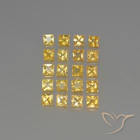 Золотой Сапфир Камень - 0.1ct Огранка Принцесса (ID: 354544)