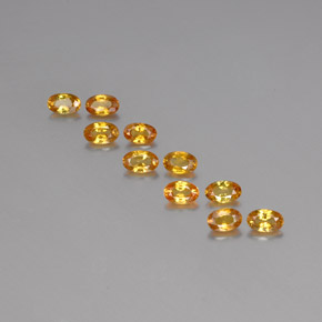 Dark Orange-Gold Сапфир Камень - 0.3ct Фасетный Овал (ID: 355217)