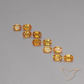 Dorado naranja intenso Zafiro Gema - 0.3ct Forma ovalada (ID: 355221)