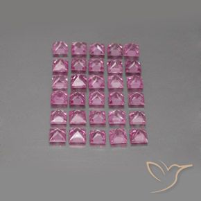 Sapphire Gemstones in 2.9 x 2.9 mm Size for Sale, Sapphire Stones in Intense Pink Color