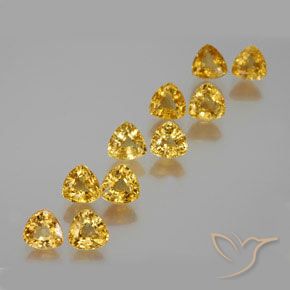 Golden Saphir Edelstein - 0.5ct Trillantschliff (ID: 356671)