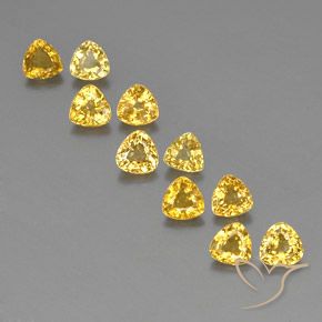 Dorado Zafiro Gema - 0.5ct Forma trillón (ID: 356677)