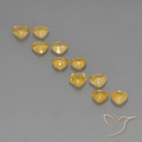 Sapphire Gemstones in 4.3 x 4.2 mm Size for Sale, Sapphire Stones in Medium Gold Color