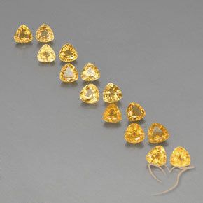 Deep Gold Saphir Edelstein - 0.5ct Trillantschliff (ID: 356684)
