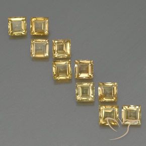 Golden Sapphire Gem - 0.4ct Square Facet (ID: 357053)