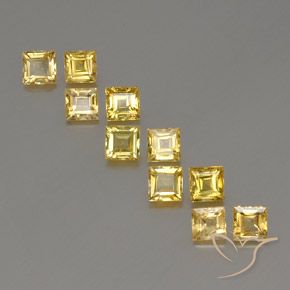Golden Saphir Edelstein - 0.4ct Carréschliff / Quadrat (ID: 357064)