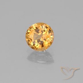 0.86 ct Golden Sapphire Stone, Natural Sapphire in Round Facet Shape for Sale