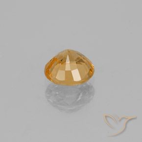 Sapphire Gemstone in 5.5 mm (calibrated) Size for Sale, Sapphire Stone in Medium Golden Color