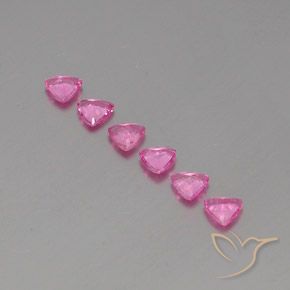 Sapphire Gemstones in 4 x 4 mm (calibrated) Size for Sale, Sapphire Stones in Intense Pink Color