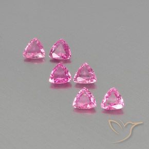 Royal Purple Pink Sapphire Gem - 0.3ct Trillion Facet (ID: 357635)